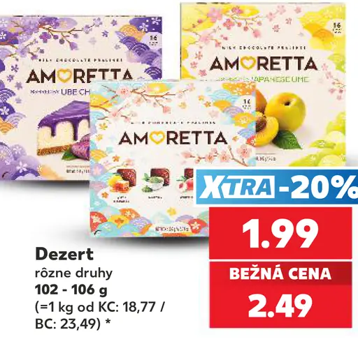 Amoretta dezert, rôzne druhy