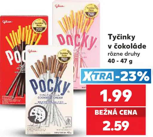 Glico Pocky – tyčinky v čokoláde, rôzne druhy
