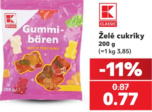 K-Classic želé cukríky Gummi-Bären