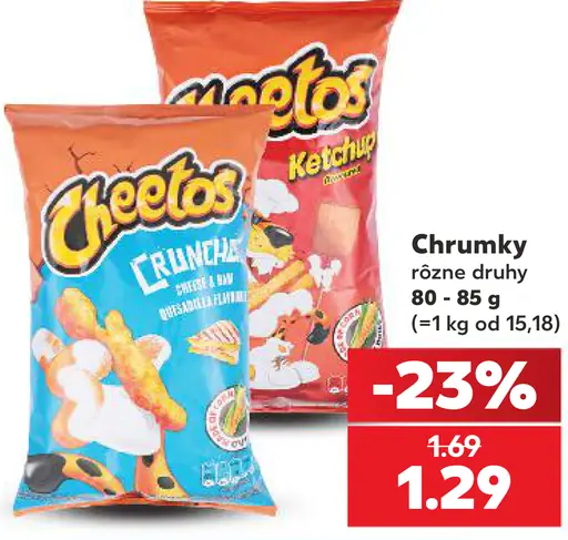 Cheetos chrumky – rôzne druhy