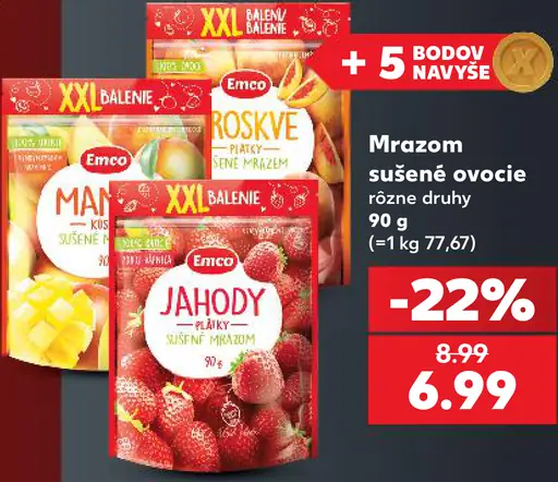 Emco Mrazom sušené ovocie
