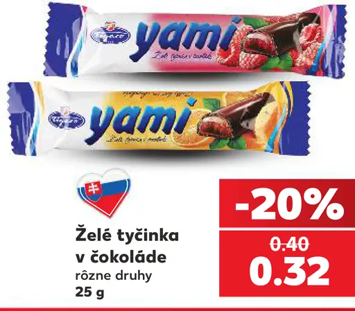 Yami želé tyčinka v čokoláde