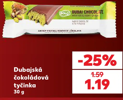 Bolci Dubai Chocolate tyčinka