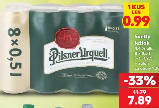 Pilsner Urquell Svetlý ležiak plechovka