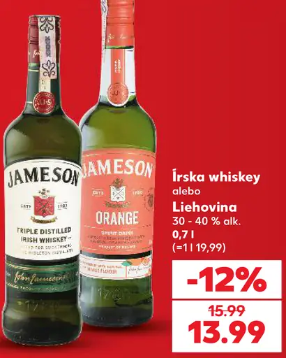 Jameson whiskey, rôzne druhy