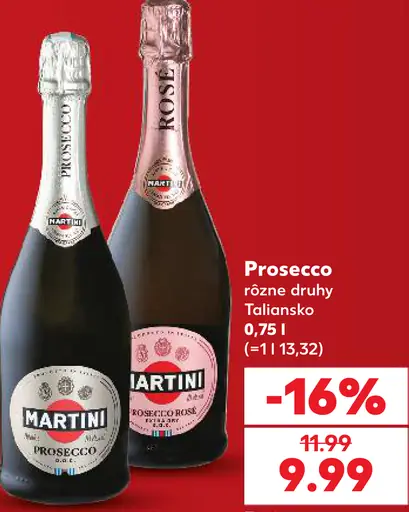 Martini Prosecco, rôzne druhy, Taliansko