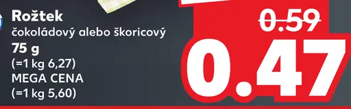 Rožtek čokoládový alebo škoricový