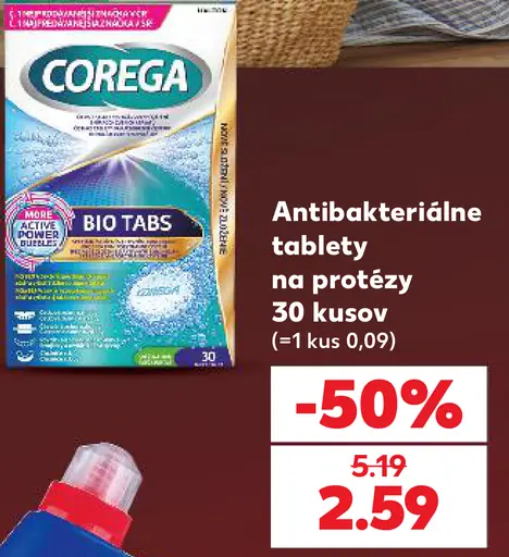 Corega antibakteriálne tablety na protézy