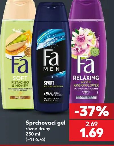 Fa sprchový gél rôzne druhy