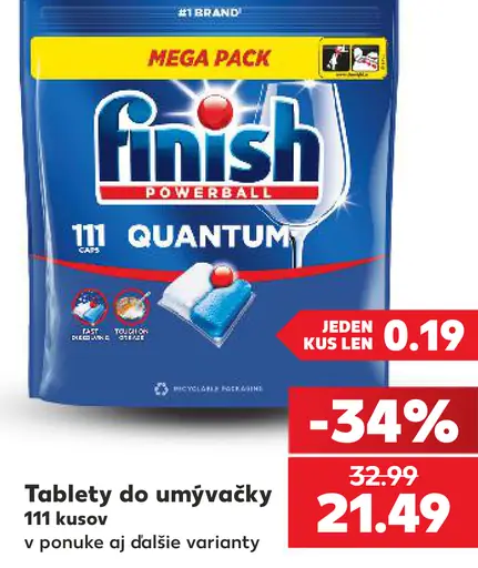 Finish Tablety do umývačky riadu