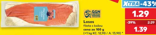 Losos fileta s kožou