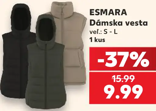 Esmara dámska dlhá vesta