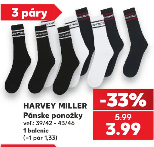 Harvey Miller pánske ponožky