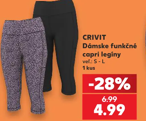 Crivit funkčné capri legíny dámske