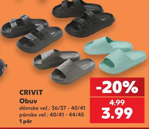CRIVIT obuv – dámske a pánske šľapky