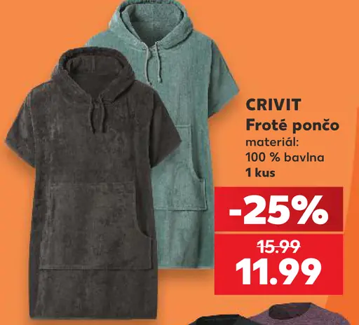 CRIVIT froté pončo