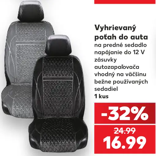 Vyhrievaný poťah do auta