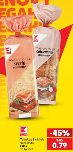 K-Classic Toastový chlieb