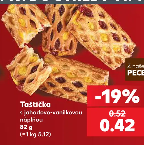 Taštička s jahodovo-vanilkovou náplňou