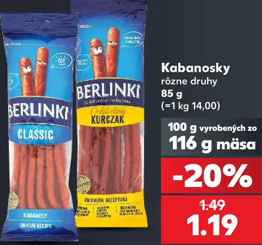 Berlinki Classic kabanosky
