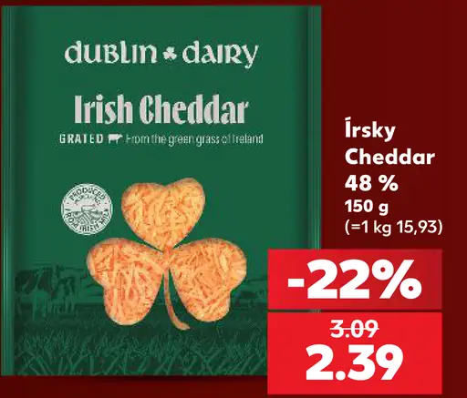 Dublin Dairy Irish Cheddar syr 48 %