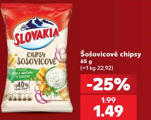 Slovakia Šošovicové chipsy