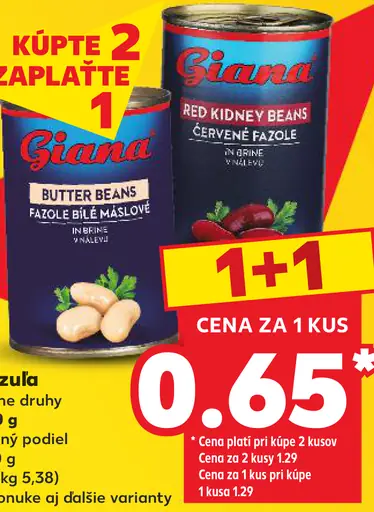 Giana fazuľa Red Kidney Beans