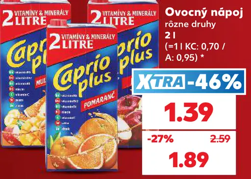 Caprio Plus ovocný nápoj