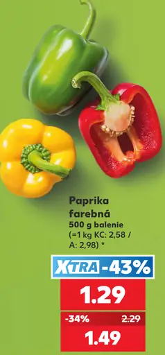 Paprika farebná