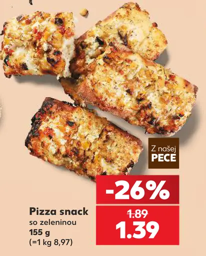 Pizza snack so zeleninou