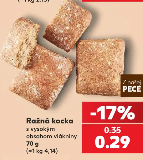 Ražná kocka s vysokým obsahom vlákniny