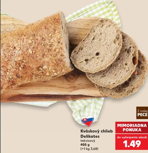 Kváskový chlieb Delikates tekvicový