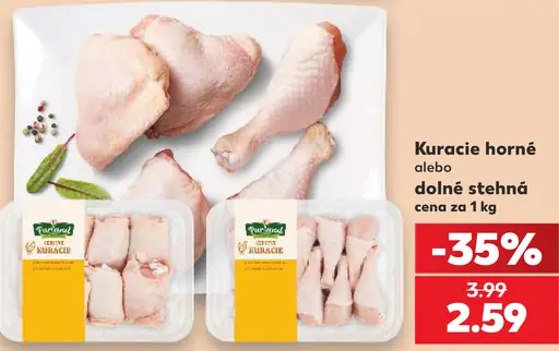 Kuracie horné alebo dolné stehná
