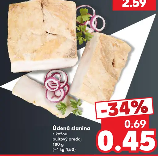 Údená slanina s kožou