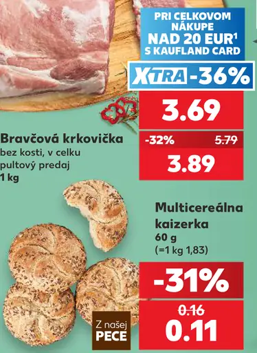 Bravčová krkovička bez kosti v celku