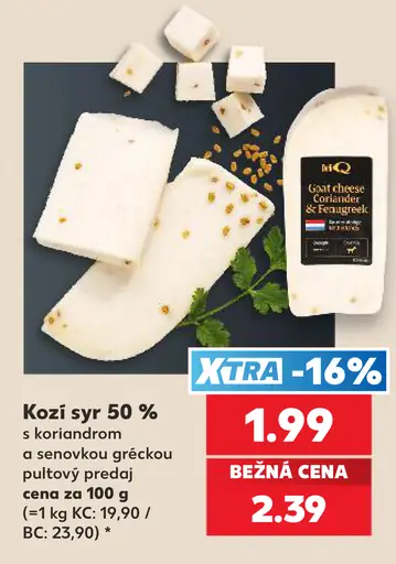 IQ kozí syr s koriandrom a senovkou gréckou 50 %