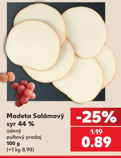 Madeta Salámový syr 44 %