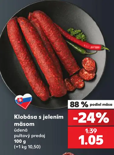 Klobása s jelením mäsom