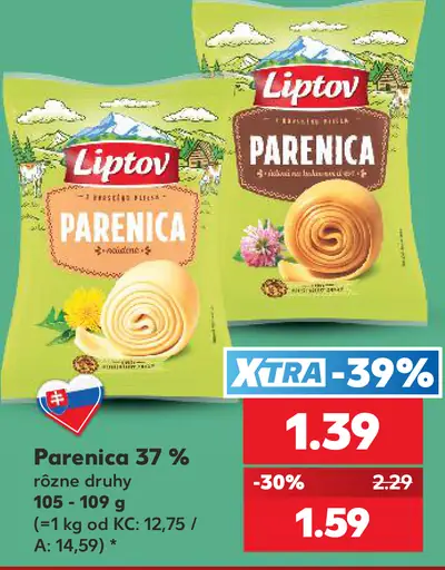 Liptov Parenica 37 %, rôzne druhy