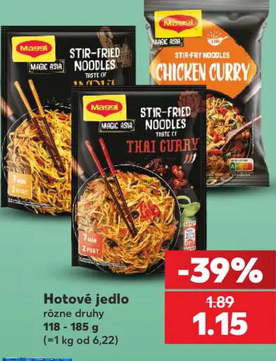Maggi Magic Asia hotové jedlo, rôzne druhy