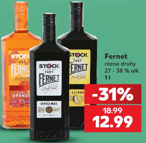 Stok Fernet rôzne druhy