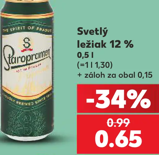 Svetlý ležiak 12% plechovka