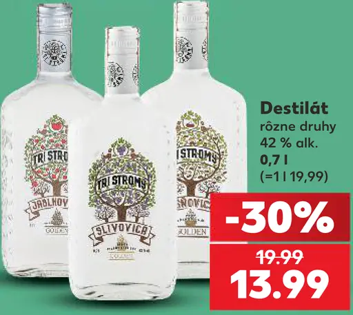 Destilát rôzne druhy 42 %