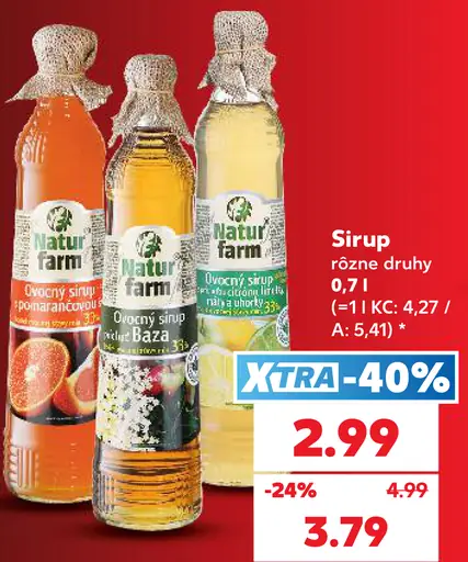 Natur farm sirup viac druhov
