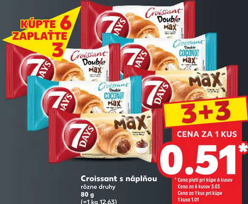 7 Days Croissant s náplňou rôzne druhy
