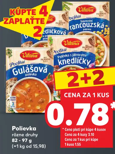 Vitana Polievka rôzne druhy