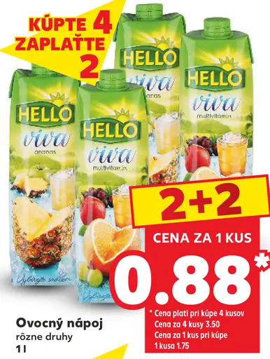 Hello ovocný nápoj rôzne druhy