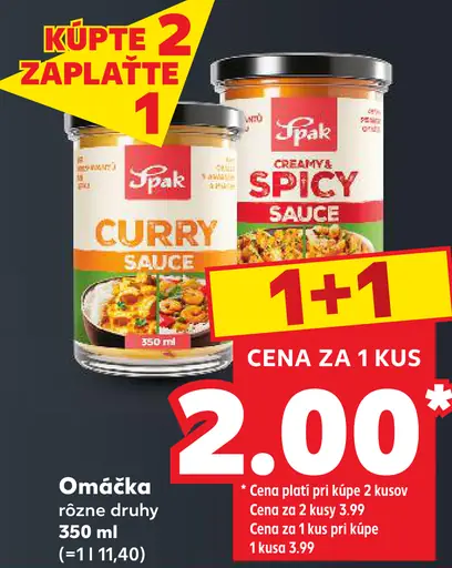 Spak omáčka – rôzne druhy