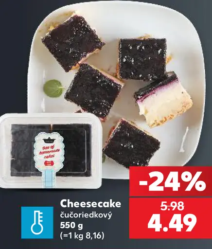 Cheesecake čučoriedkový