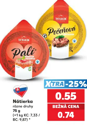 Tatrakon nátierka – Pali, Pečeňová